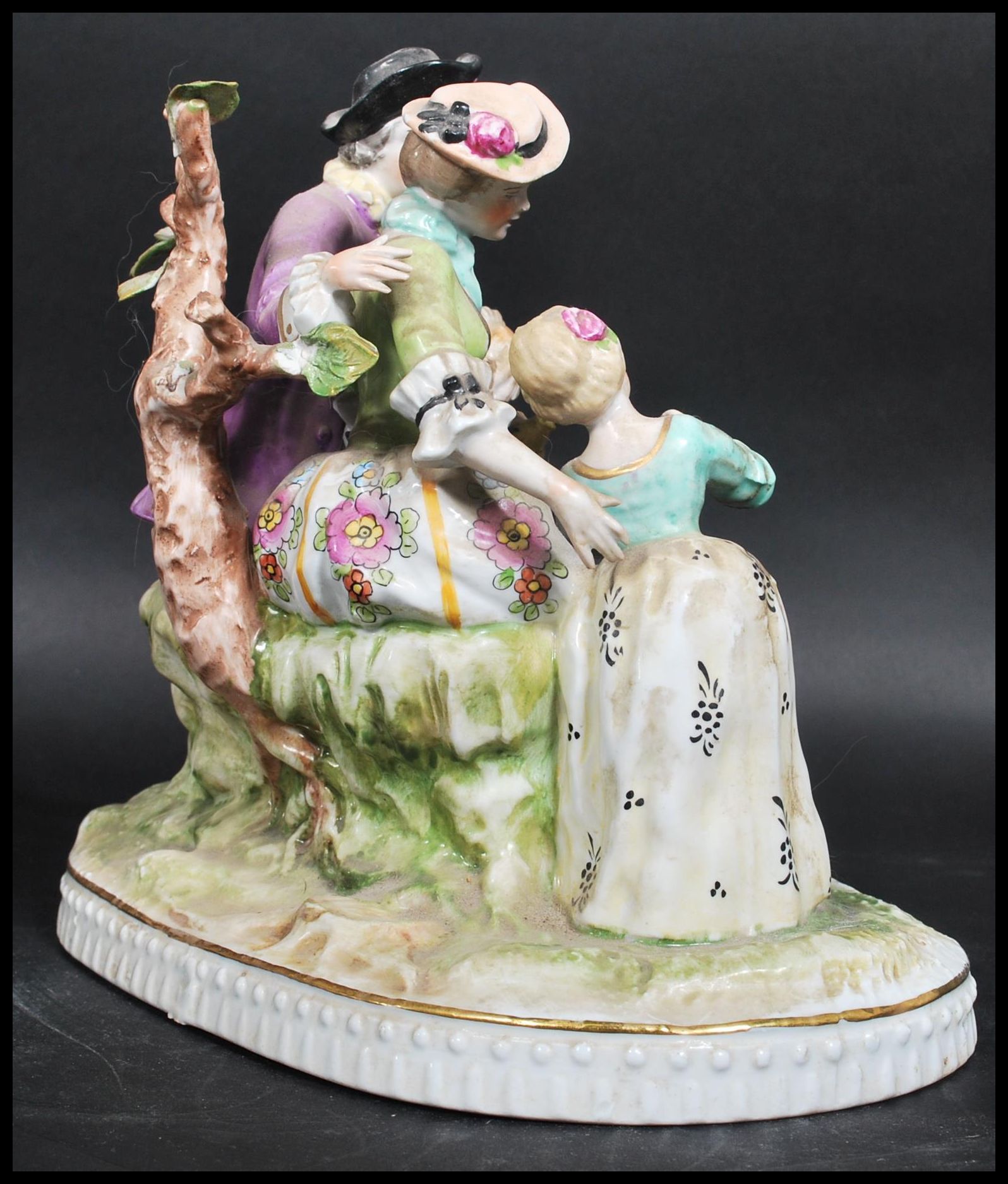 A 19th century Wilhelm Rittirsch German diorama figure group. The figurine depicting a family with - Image 6 of 9