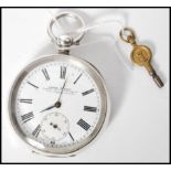 A silver The London Lever pocket watch in working order by Kendal and Dent 'Makers To The