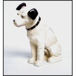 A large novelty cast iron money bank / box in the form of Nipper the HMV dog.