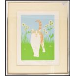 AFTER JOAN FREESTONE " Lucys Cat ", a framed and glazed limited edition limited edition colour print