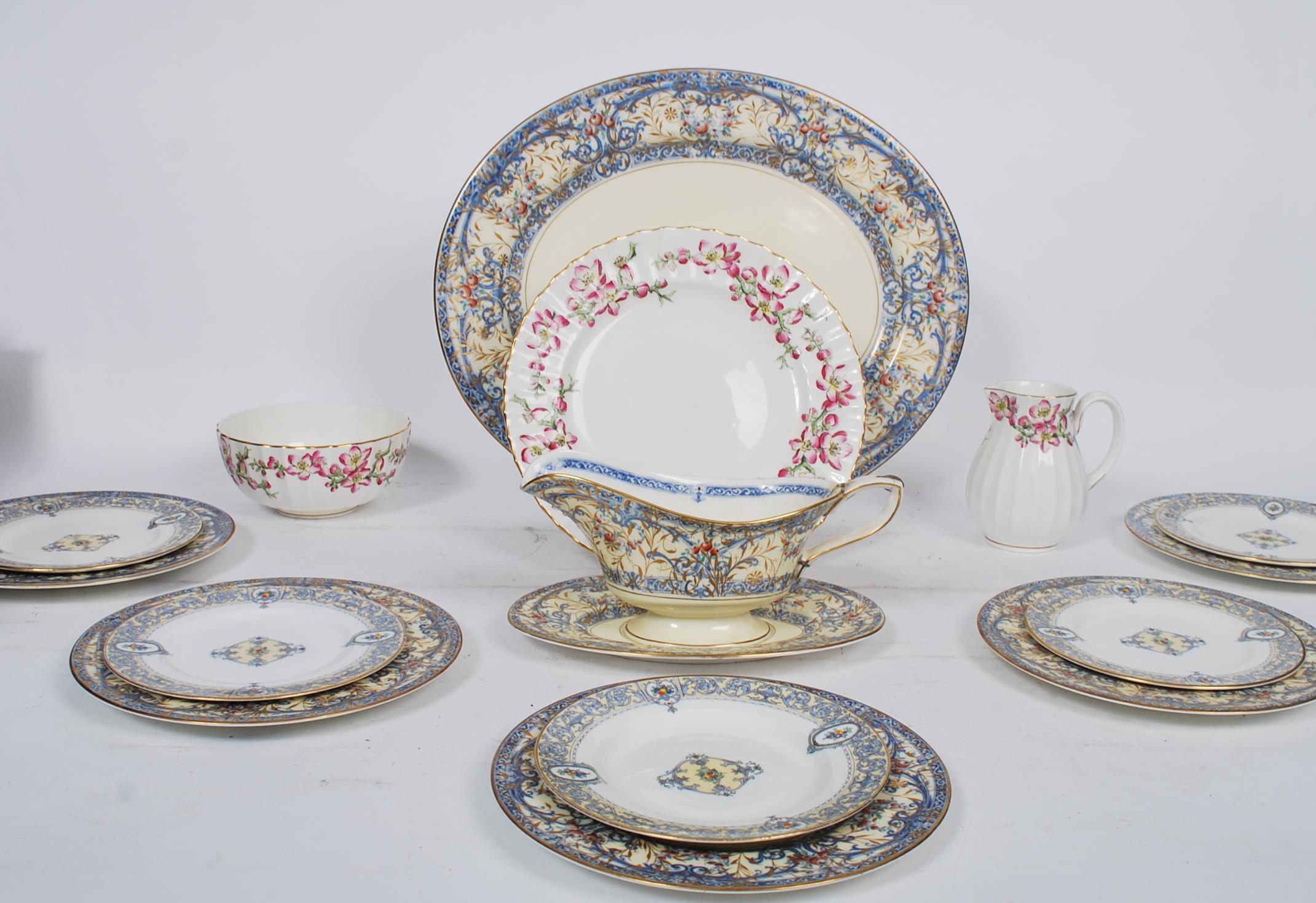 A collection of Royal Worcester Porcelain to include an unusual Fide-Et-Fiducia marked part