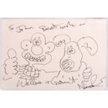 AARDMAN ANIMATIONS WALLACE & GROMIT NICK PARK SKETCH