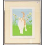 AFTER JOAN FREESTONE " Lucys Cat ", a framed and g