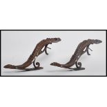 A pair of 19th century large French Chateau bronze