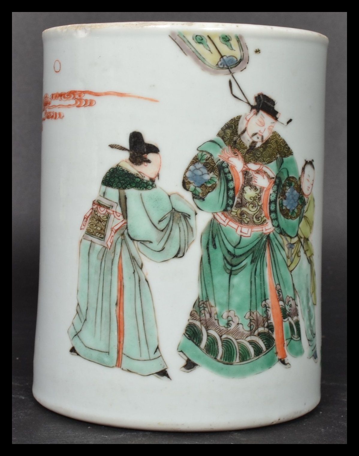 An 18th century Chinese Qing Long Famille Verte br - Image 4 of 6