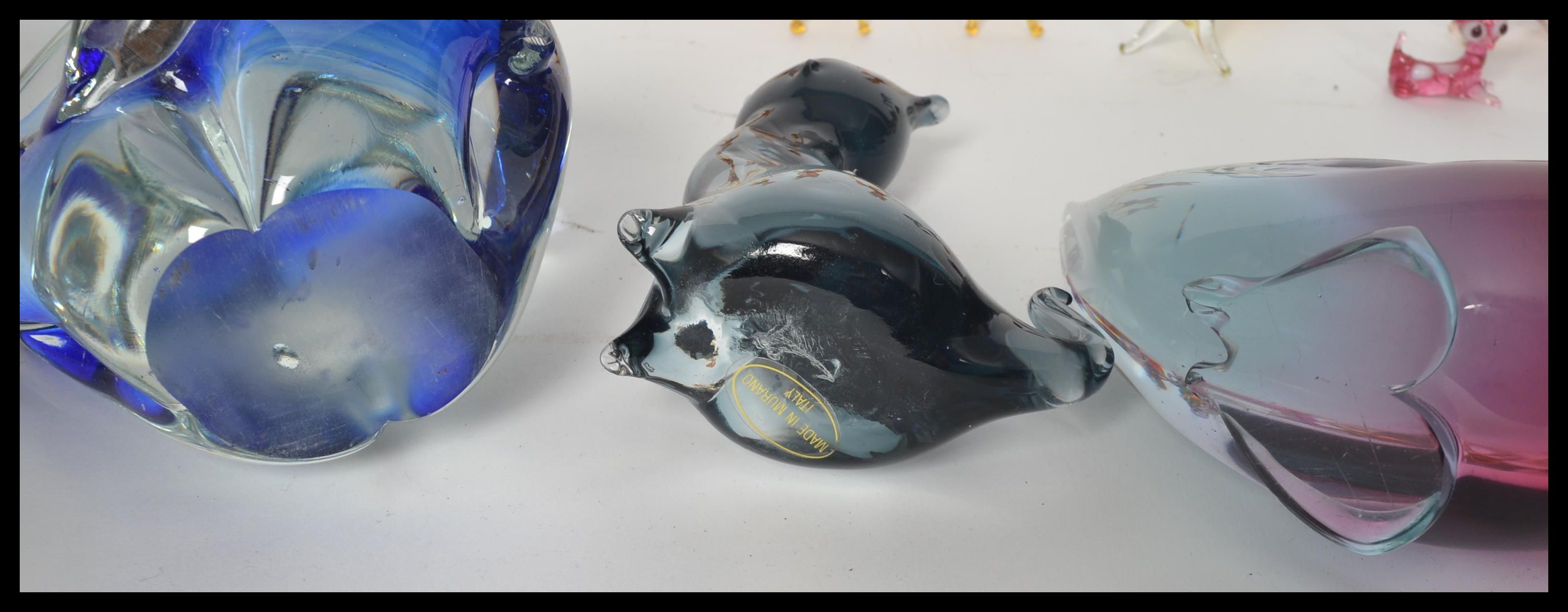 A collection of 20th century studio glass animals to include mostly Murano. Highest measures 16.5 - Image 6 of 8
