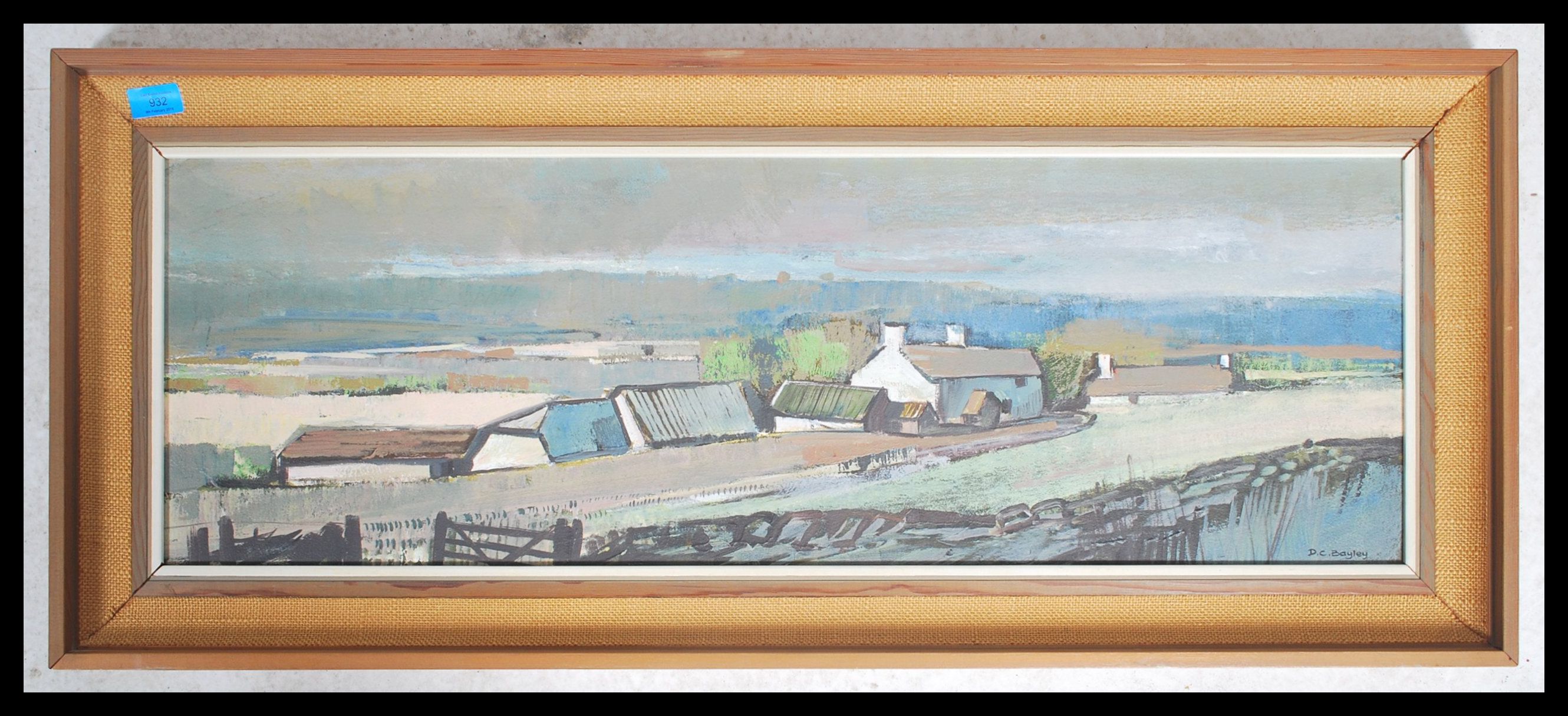 Donald C. Bayley, A mid 20th century oil on board painting entitled ' Dartmoor ' Bearing artist's