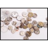 A large collection of vintage wristwatch movements  dating from the 20th century, one marked for
