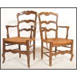 A pair of French country oak provincial windsor ca