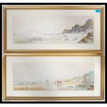 Thomas Sidney: A pair of early 20th century watercolour paintings of Cornwall entitled Near The