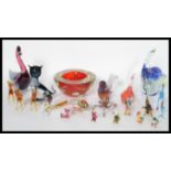 A collection of 20th century studio glass animals to include mostly Murano. Highest measures 16.5