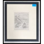 Charles Tuncliffe RA An original pencil sketch by Charles Tuncliffe titled ' Duck Landscape Over