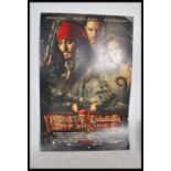 A 20th century large Pirates Of The Caribbean film cinema poster ' Dead Man's Chest ' Starrting