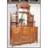 An Edwardian large mahogany mirror back sideboard.