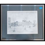 A Liz Taylor 20th century framed and glazed Liz  signed print of an Industrial street scene in