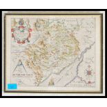 An antique Saxton (Christopher) and Hole (William) 1610 map of Monmouthshire and surrounding