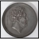 After Sir Francis Leggatt Chantrey (1781-1841). A George IV metallic proof portrait medallette