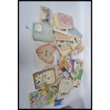 Old Greetings cards (not postcards). Quantity of antique to later range of Valentine,Christmas,