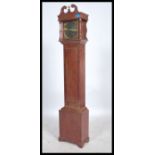 A mahogany 20th century grandmother clock marked up for Goodfellow of Wadebridge. The case with