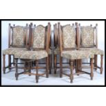 A set of ten 20th century Edwardian high back mahogany dining chairs in the Arts & Crafts style