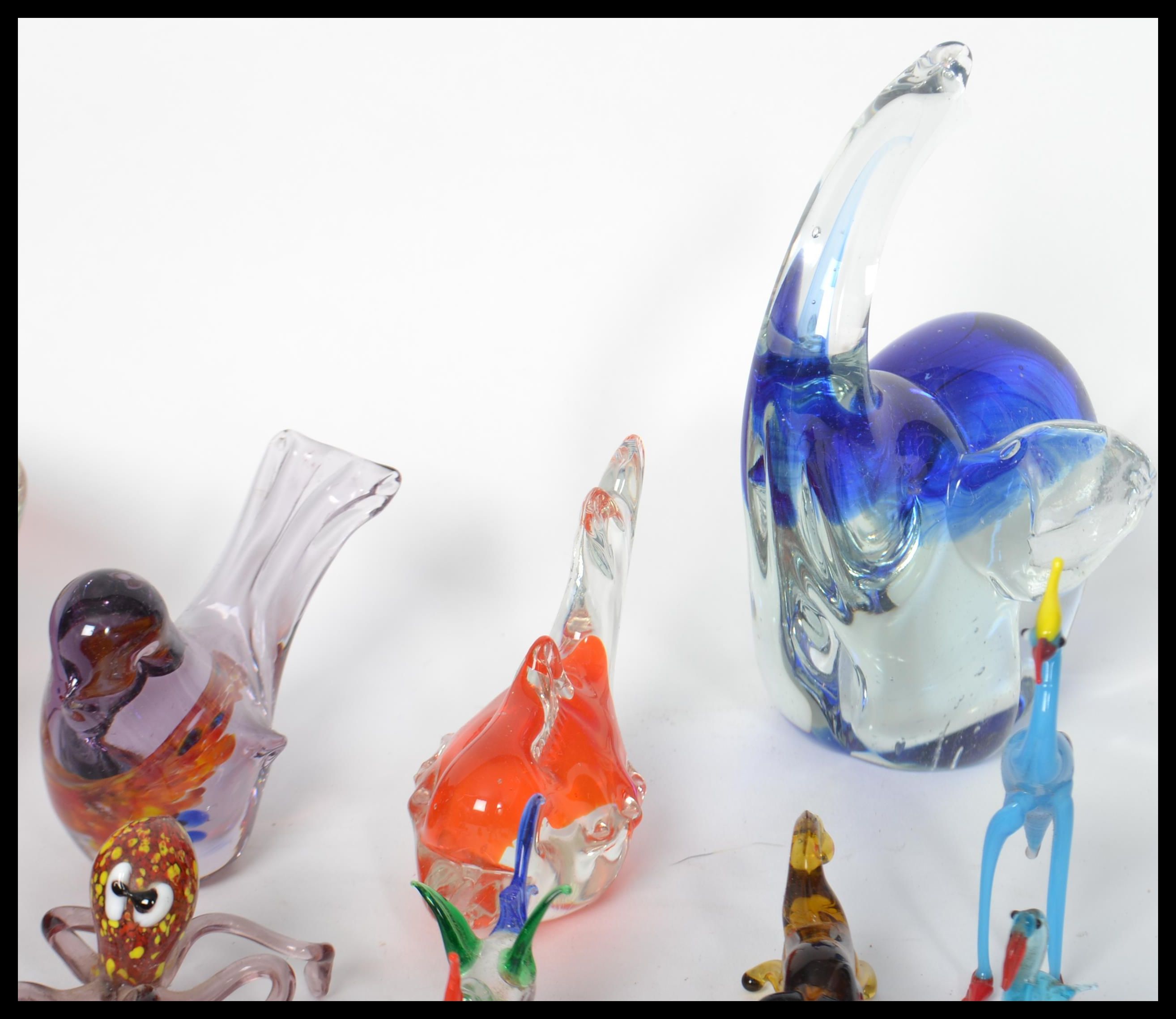 A collection of 20th century studio glass animals to include mostly Murano. Highest measures 16.5 - Image 2 of 8