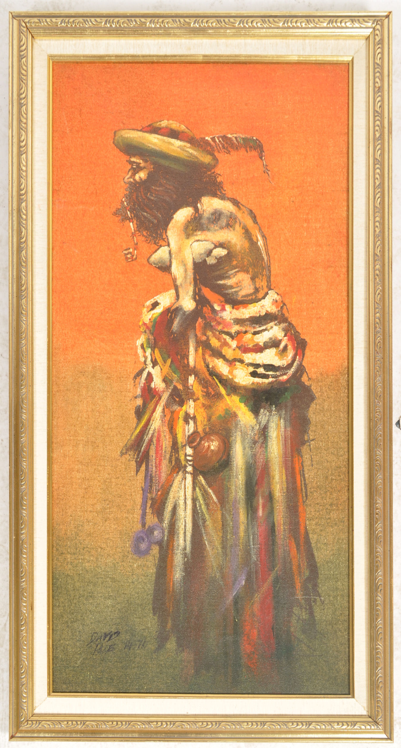 A 20th century framed oil on canvas painting of a