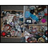 A large collection of costume dress jewellery to include bracelets bangles necklaces etc. Please see
