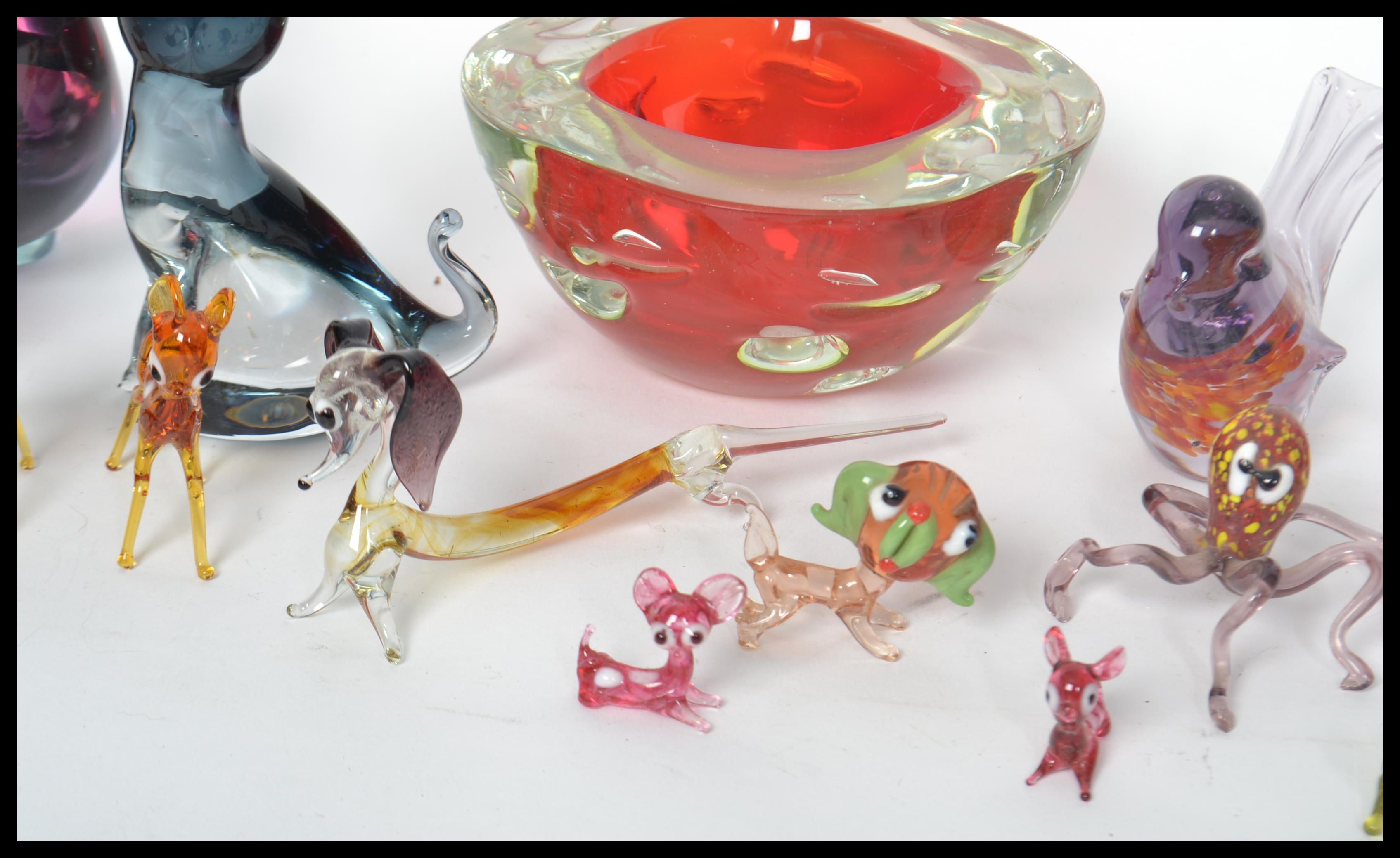 A collection of 20th century studio glass animals to include mostly Murano. Highest measures 16.5 - Image 4 of 8