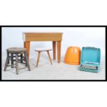 A collection of retro and vintage 20th century furniture and collectables to include  side tables,
