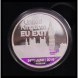 The Royal Mint Brexit United Kingdom EU Exit silver 1oz proof coin 24th June 2016 999 silver