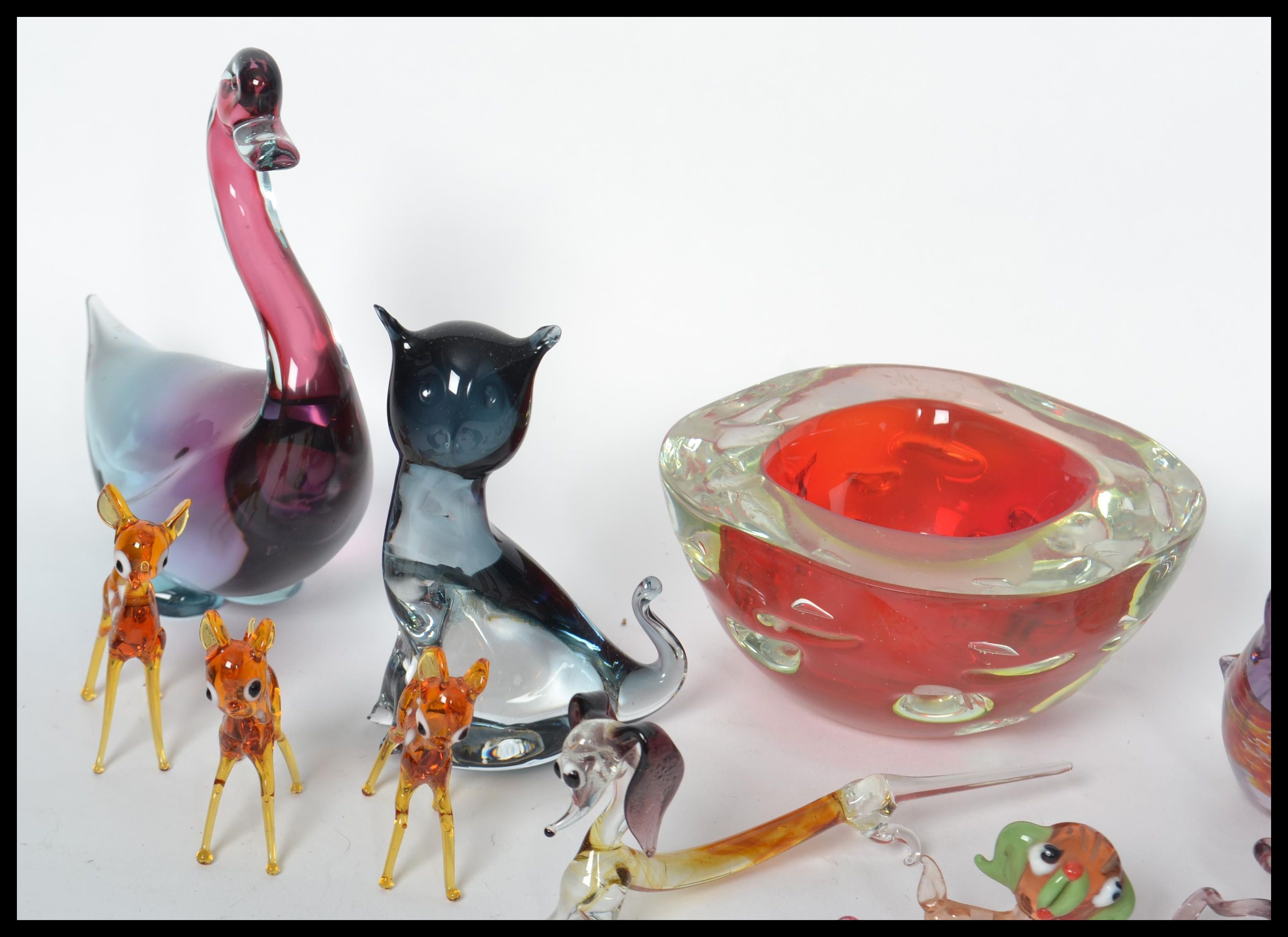 A collection of 20th century studio glass animals to include mostly Murano. Highest measures 16.5 - Image 5 of 8