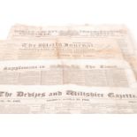 FASCINATING LOCAL INTEREST 19TH CENTURY NEWSPAPERS