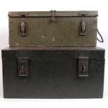 MILITARY TIN METAL BOXES / TRUNKS