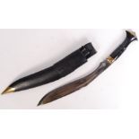 GOOD 20TH CENTURY KUKRI KNIFE