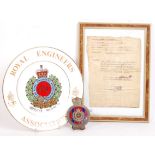 ROYAL ENGINEERS CAR BADGE & RELATED ITEMS