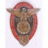 GERMAN ORIGINAL WWII BRAUNE PFINGSTEN PLAQUE / BADGE