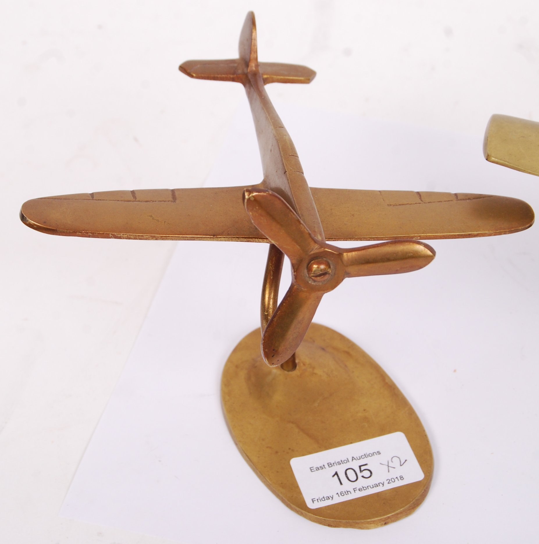 APPRENTICE PIECE BRASS MODEL PLANES - Image 3 of 3