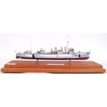 HMS CAMPBELTOWN WOODEN MODEL SHIP