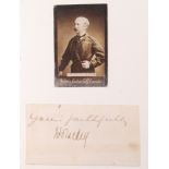 CRIMEAN WAR INTEREST; SIR GARNET WOLSESEY PHOTOGRAPH & AUTOGRAPH