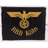 NAZI GERMAN RBD STATE RAILWAY PATCH