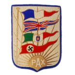 ITALIAN PEACE PAX PLASTIC SHIELD BADGE