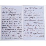 RARE CRIMEAN WAR BRITISH GENERAL'S LETTER