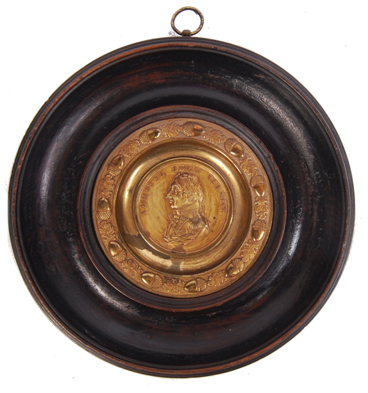 19th CENTURY ADMIRAL LORD NELSON BRASS PLAQUE