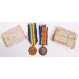 WWI FIRST WORLD WAR MEDAL PAIR - ROYAL WARWICKSHIRE REGIMENT