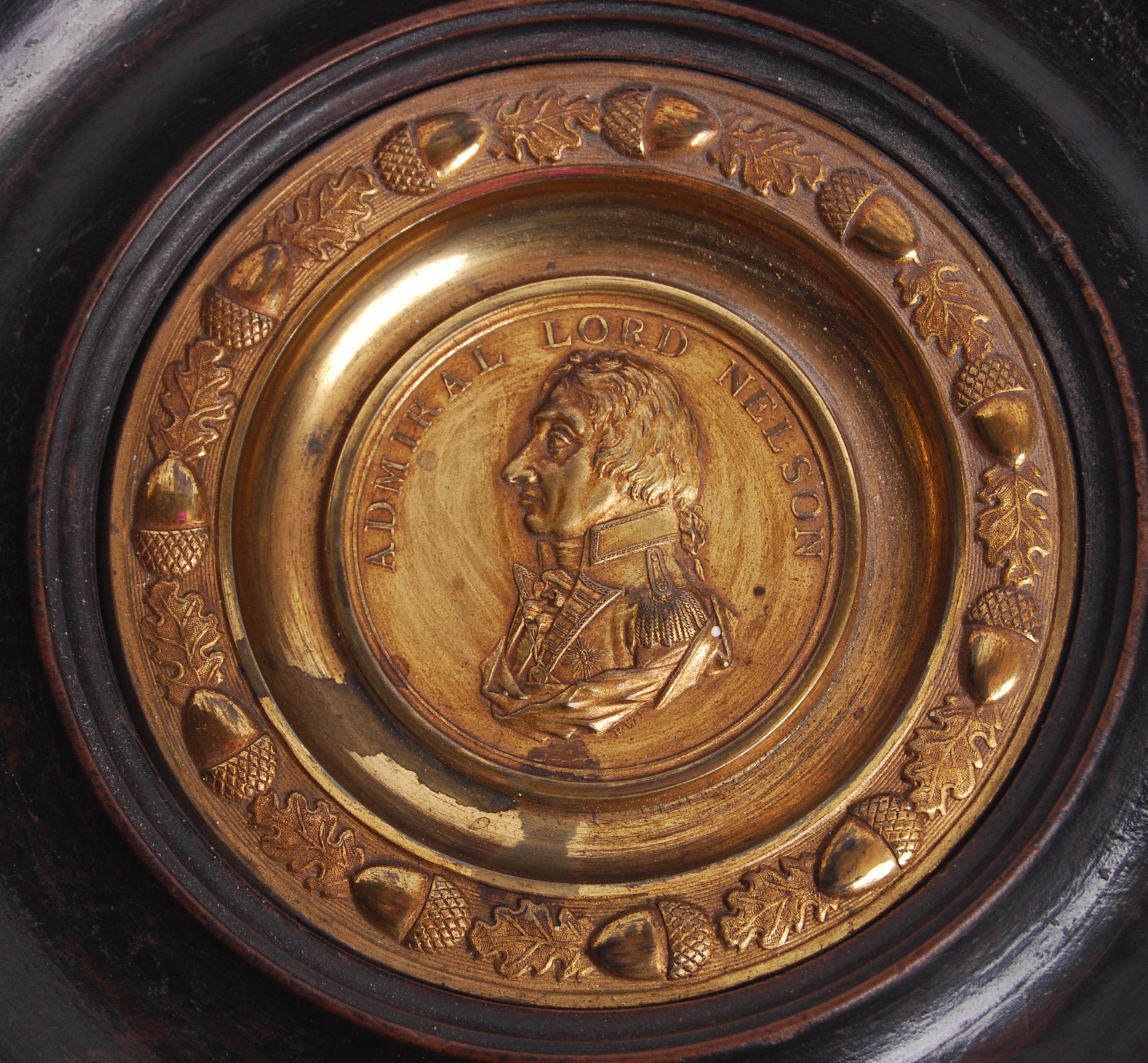 19th CENTURY ADMIRAL LORD NELSON BRASS PLAQUE - Image 2 of 3