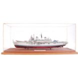 HMS ARK ROYAL 1985 WOODEN MODEL