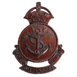 INCREDIBLY RARE WWI FIRST WORLD WAR DOVER ANTI-AIRCRAFT CORP CAP BADGE