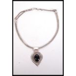 A stunning silver 925 Byzantine choker necklace an