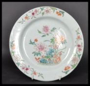 An 18th century Chinese Qing Long Famille Rose pla