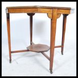 An early 20th century Edwardian mahogany octagonal